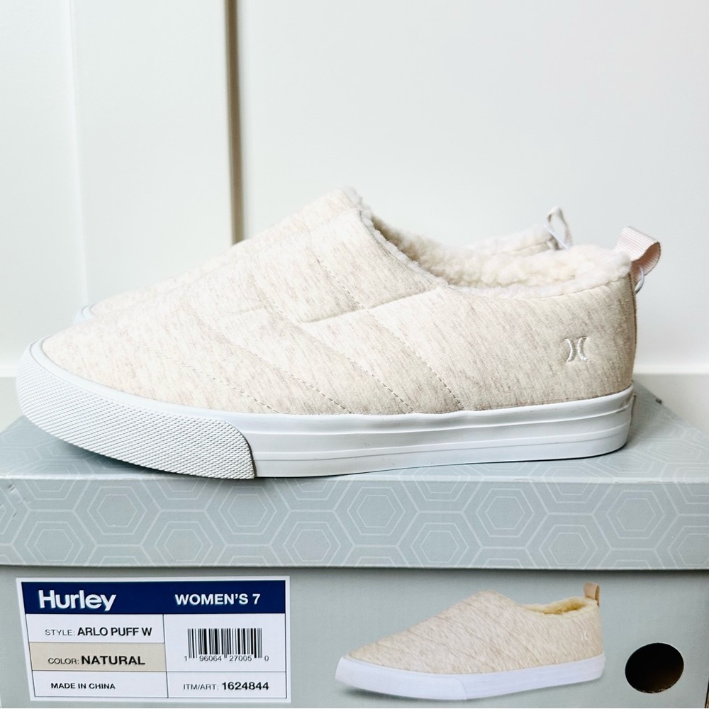Hurley Women's Arlo Puff Slip-On Shoes - Natural